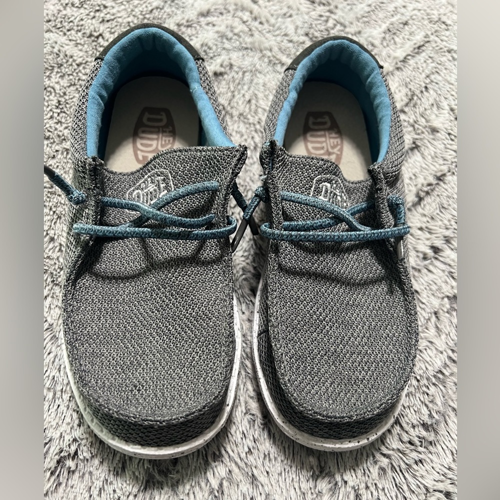 Boys size 2 Hey Dude Shoes